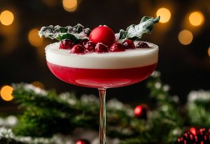სადღესასწაულო კოქტეილი Mistletoe მაყვლით და პიტნით — საშობაო სასმელი