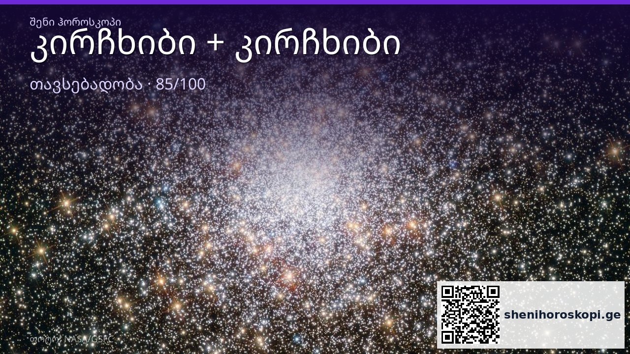 კირჩხიბი და კირჩხიბი თავსებადობა — 85/100 | შენი ჰოროსკოპი